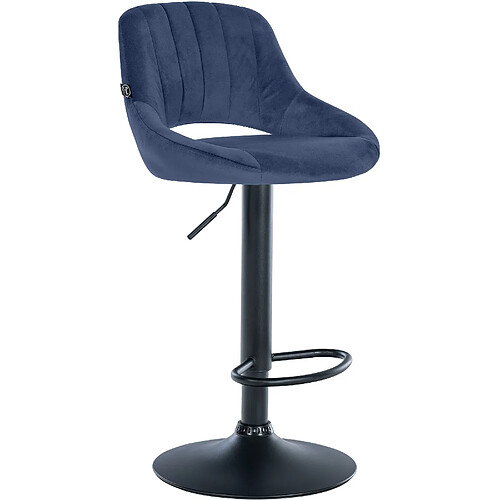 Non Tabouret de bar Milet velours noir