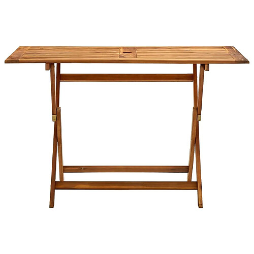 Maison Chic Table de jardin | Table d'extérieur pliable 120x70x75 cm Bois d'acacia massif -GKD59424