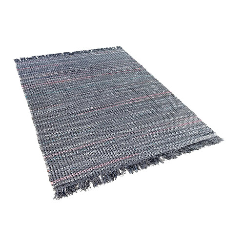 Beliani Tapis en coton gris 140 x 200 cm BESNI