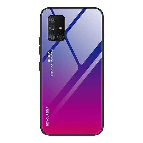 Coque en TPU dégradé de couleur bleu foncé/rose pour votre Samsung Galaxy A71 5G SM-A716