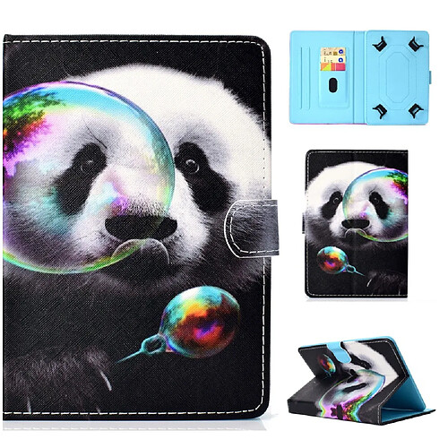 Etui en PU universel 10 pouces panda bulle de jeu pour votre Apple iPad 9.7/LG G Pad III etc