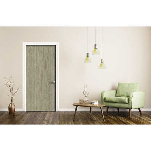 Cpm Sticker pour porte d'intérieur imitation Bois - L. 204 x l. 83 cm - Chêne clair