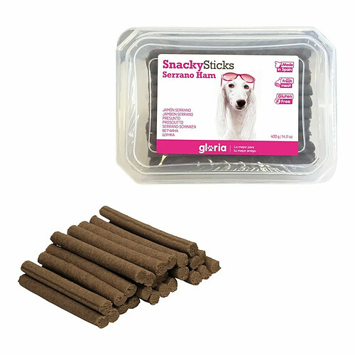 Snack pour chiens Gloria Snackys Sticks Jambon (350 g)