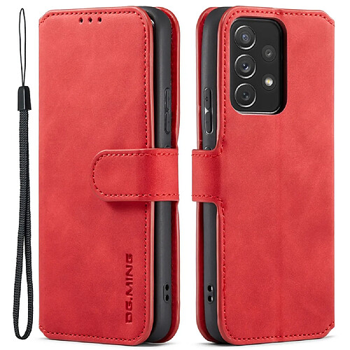 Etui en PU DG.MING style rétro avec support rouge pour votre Samsung Galaxy A53 5G