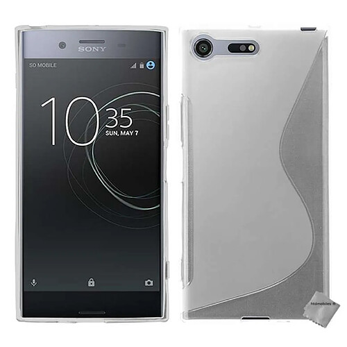 Htdmobiles Coque silicone gel fine pour Sony Xperia XZ Premium + verre trempe - TRANSPARENT