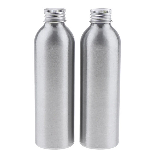 2pcs bouteille en aluminium vide bouteille distributeur distributeur de stockage cosmétique 120ml