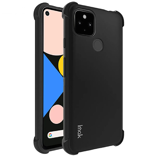 Coque en TPU airbag anti-chute à quatre coussins d'angle noir pour votre Google Pixel 4a 5G