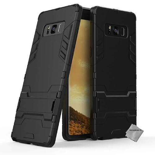 Htdmobiles Coque rigide anti choc pour Samsung Galaxy Note 8 + film ecran - NOIR