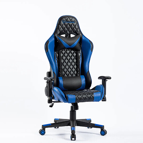 FOXSPORT Chaise de gaming, fauteuil gamer confortable avec support lombaire et appui-tête réglable, accoudoirs 2d, chaise de bureau gamer