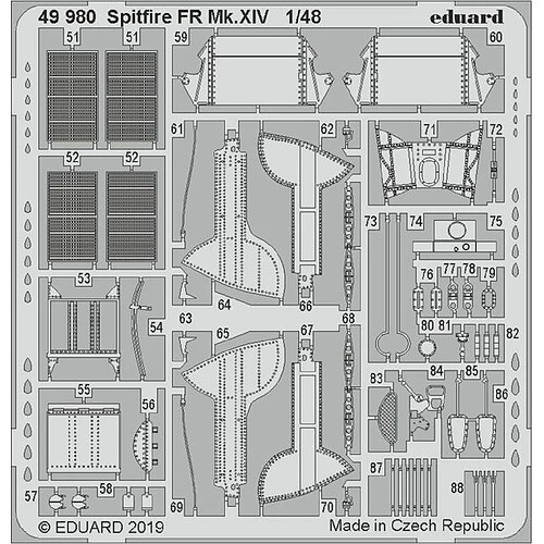 Spitfire FR Mk.XIV for Airfix - 1:48e - Eduard Accessories