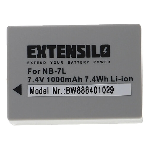 Vhbw EXTENSILO Batterie remplacement pour Canon NB-7L pour appareil photo, reflex numérique (1000mAh, 7,4V, Li-ion)