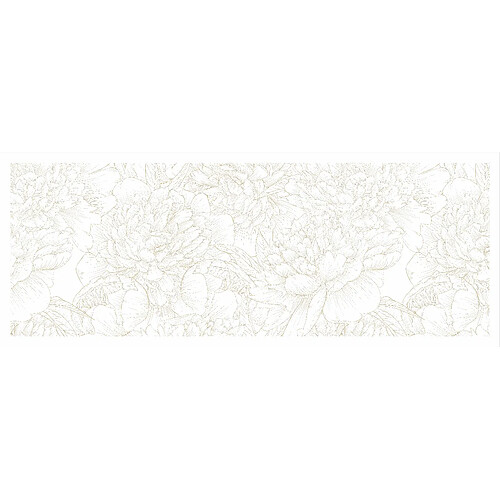 Alter Chemin de cuisine, 100% Made in Italy, Tapis antitache avec impression numérique, Chemin de table antidérapant et lavable, Fleurs - Modèle Beverley, 140x52 cm