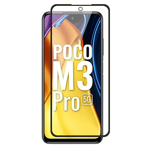 Evelatus Full Cover 2.5D Verre Xiaomi Poco M3 Pro / M3 Pro 5G Antistatique / Colle Japon Noir