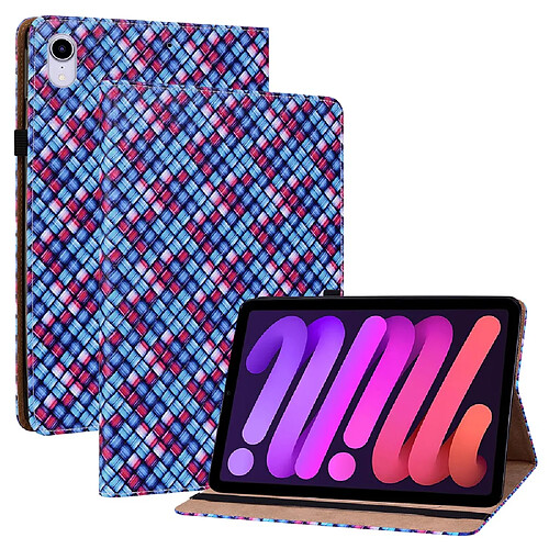 Etui en PU texture tissée bleu pour votre iPad mini (2021)