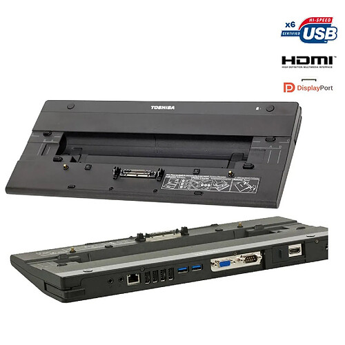 Station d'Accueil Toshiba Hi-Speed Port Replicator II PA3916E-1PRP HDMI USB VGA · Occasion