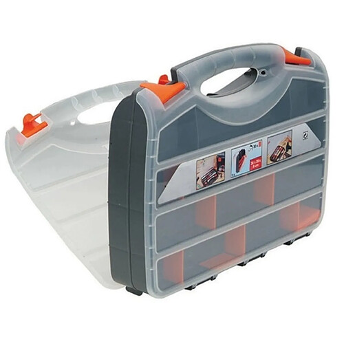 MSV Boite à outils Organiseur double Face 38x29cm Transparente