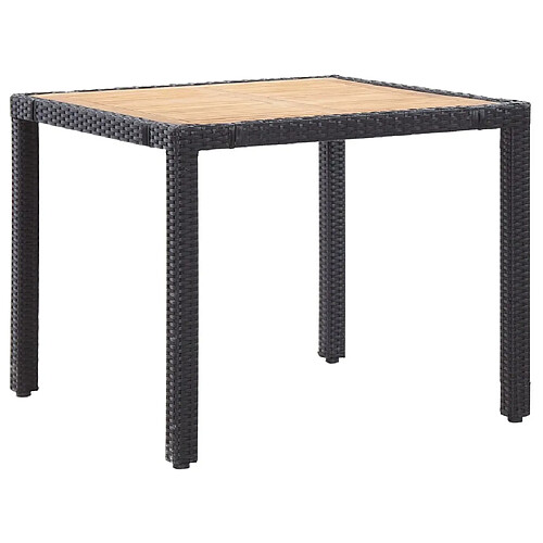 Maison Chic Salon de jardin 5 pcs + coussins - Mobilier/Meubles de jardin - Table et chaises d'extérieur résine tressée noir -MN29050