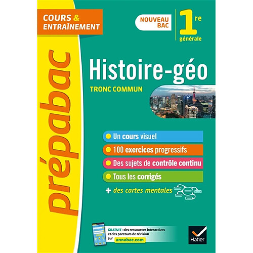 Histoire géo 1re générale, tronc commun : nouveau bac · Occasion