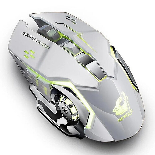 Universal 2400 dpi souris rechargeable x8 LED sans fil à LED USB Mouse de jeu ergonomique optique USB