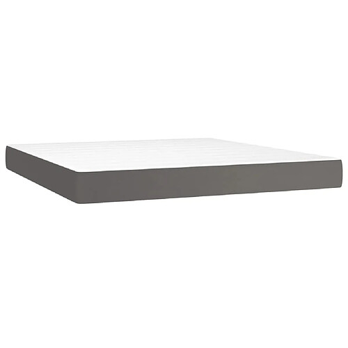 Maison Chic Matelas de lit à ressorts ensachés, Matelas doux Gris 180x200x20cm Similicuir -GKD46171