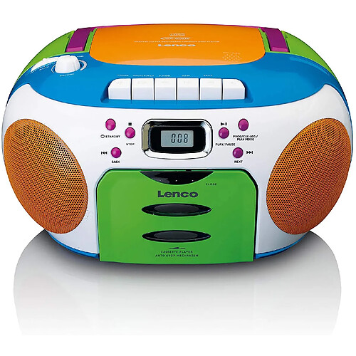 Lenco mini chaine hifi stéréo FM CD BLUETOOTH CASSETTE Multicolore