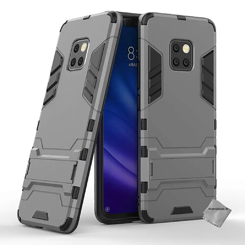 Htdmobiles Coque rigide anti choc pour Huawei Mate 20 Pro + verre trempe - GRIS