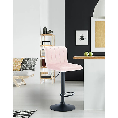 Non Tabouret de bar Jamie velours