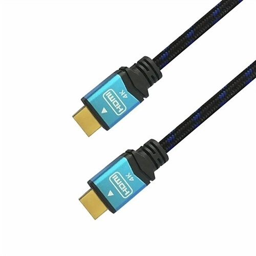 Câble HDMI Aisens A120-0358 4K Ultra HD Noir/Bleu