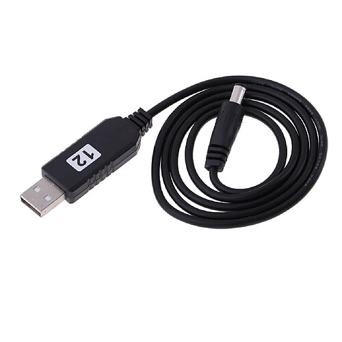 USB DC 5V à 12V 5.5mm X 2.1mm DC Barrel Connecteur Mâle Jack Câble D'alimentation