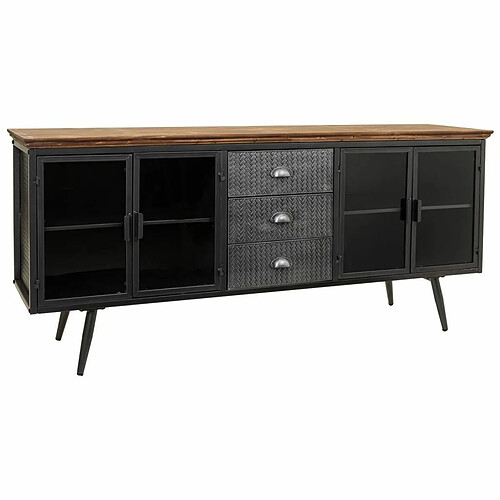 Buffet Alexandra House Living Marron Gris Bois Métal 42 x 74 x 164 cm