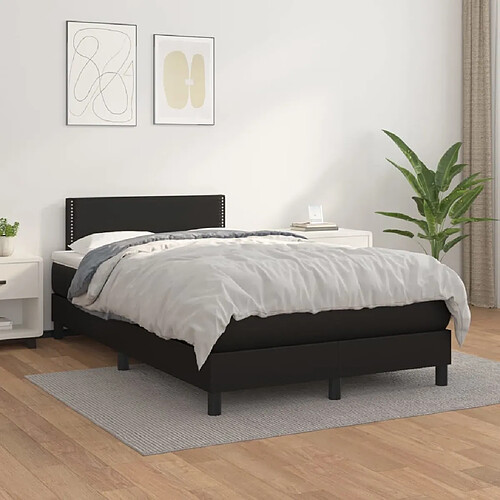 Sommier à lattes,Cadre à lattes de lit pour Adulte matelas Noir 120x200 cm Similicuir -MN92474