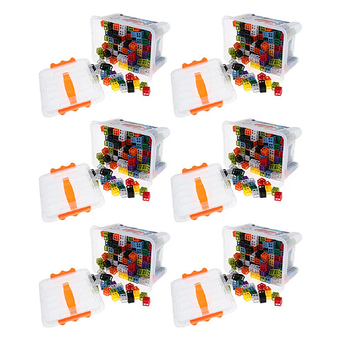 1440x Blocs de Construction Building Bricks Block avec Boîte Cubes de Liens Mathématiques Imbriqués Maths Démarreur Maths Jouets pour Enfant