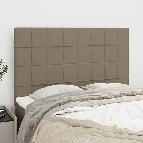 vidaXL Têtes de lit 4 pcs Taupe 72x5x78/88 cm Tissu