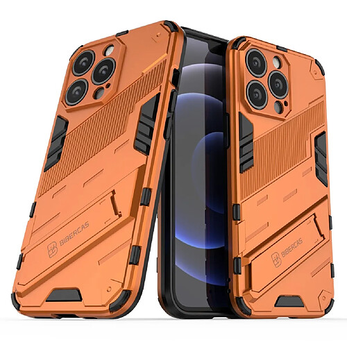 Coque en TPU antichoc avec béquille orange pour votre Apple iPhone 13 Pro Max 6.7 pouces