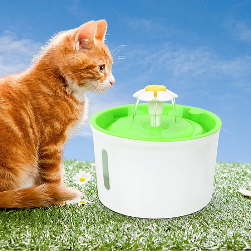 Universal Bol de boisson pour chat de 1,6 litre Fontaine à eau pour chien Mangeoir automatique pour chat Gicleur pour animaux de compagnie Fournitures pour animaux de compagnie | Nourriture pour chiens(Vert)