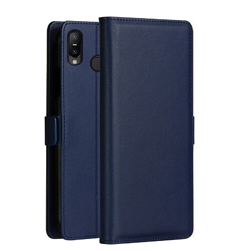 Wewoo Housse Coque Etui à rabat horizontal en cuir PC + PU série MILO pour Asus Zenfone Max Pro, avec support & fente pour carte & porte-monnaie (bleu)