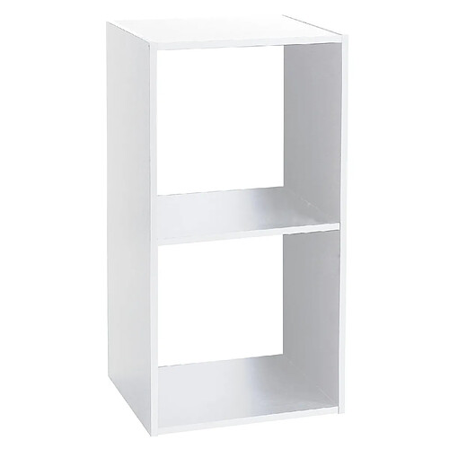 Atmosphera, Createur D'Interieur Etagère 2 Cases Mix - P. 34,5 cm x H. 67,5 cm - Blanc