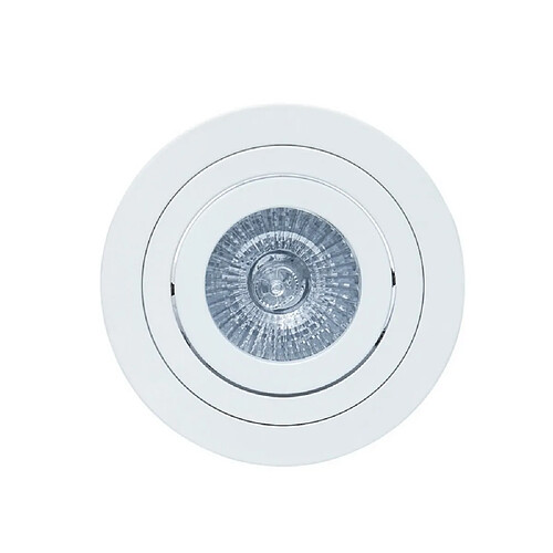 Inspired Downlight encastré pivotant 9,2 cm rond 1 x GU10 Max 50W blanc mat