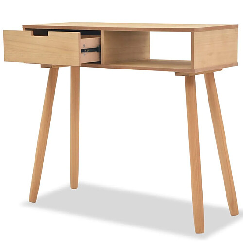 Maison Chic Table console | Meuble d'entrée | Table d'appoint Bois de pin massif 80 x 30 x 72 cm Marron -GKD40866