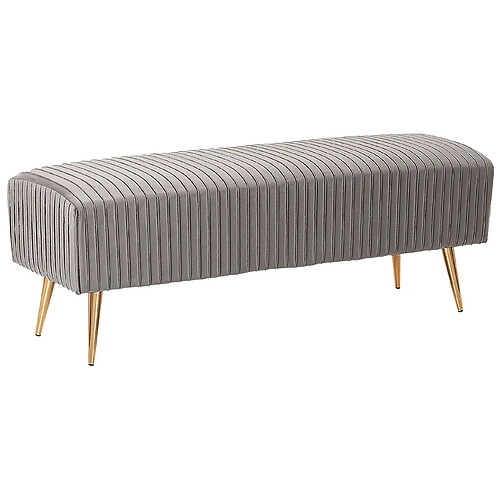 Beliani Banc PATERSON Gris clair Velours