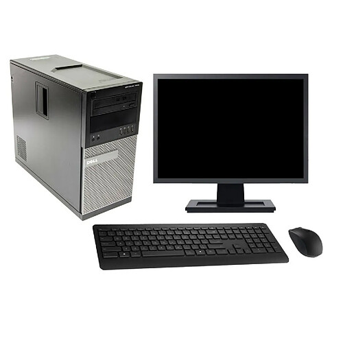 PC Tour Dell 7010 Ecran 27" Intel Core i7-2600 RAM 8Go SSD 480Go Windows 10 Wifi · Occasion