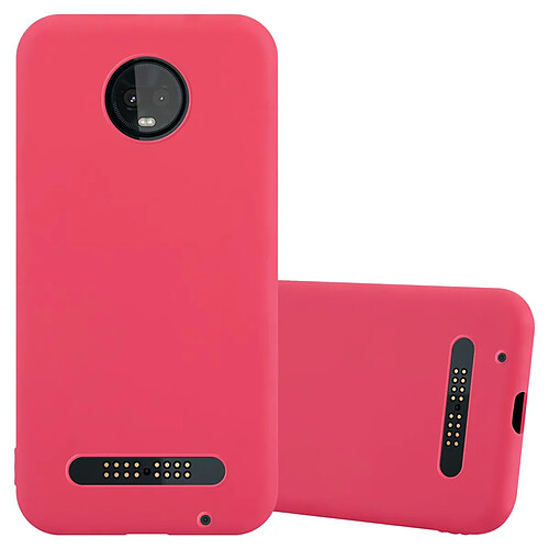 Cadorabo Coque Motorola MOTO Z3 PLAY Etui en Rouge