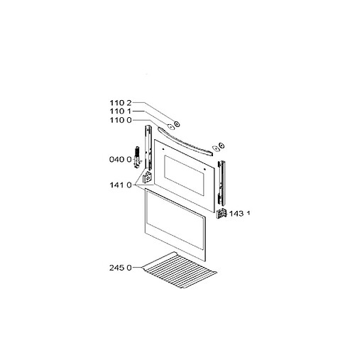 POIGNEE DE PORTE CODE REP 1100 POUR FOUR WHIRLPOOL - 481949858588