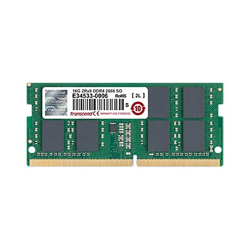 Transcend 16GB DDR4 2666 SO-DIMM 2Rx8 16GB DDR4 2666 SO-DIMM 2Rx8 1Gx8 CL19 1.2V