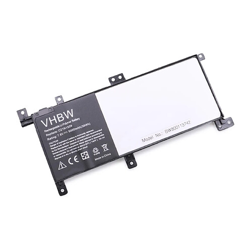 vhbw Batterie compatible avec Asus X556UA-XO503T, X556UA-XO974T, X556UA-XX722T, X556UB ordinateur portable Notebook (5000mAh, 7,6V, Li-polymère)