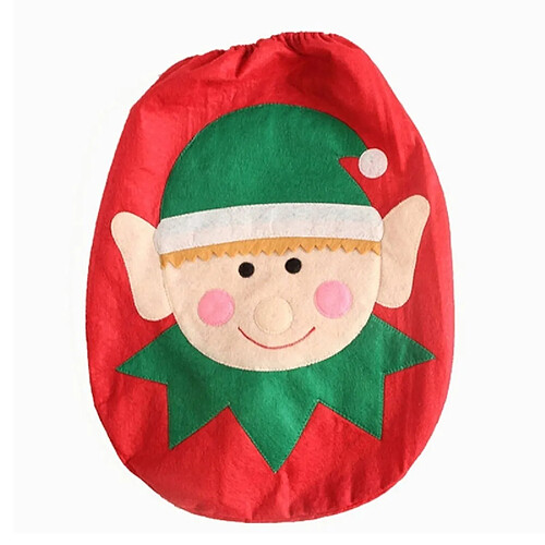 Wewoo Ornements de noël Décoration de fantaisie Couverture de couvercle de toilette Santa Elf, taille: 44 x 35cm