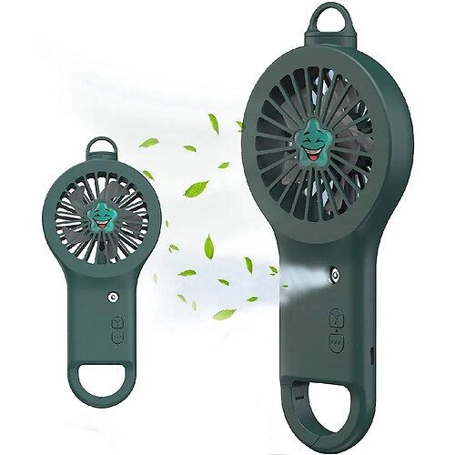 Ventilateur Portatif Extérieur 2 en 1 Avec Vaporisateur, Portatif À Piles Rechargeable