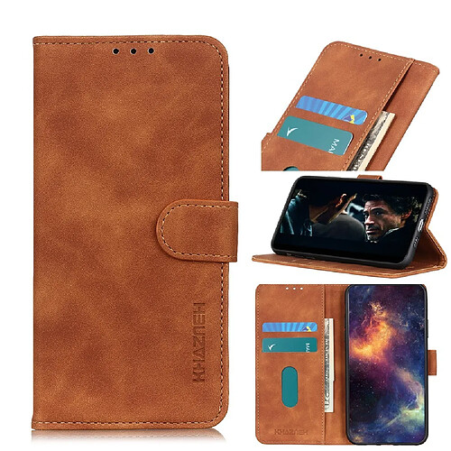 Etui en PU rétro marron pour votre Samsung Galaxy Xcover Pro