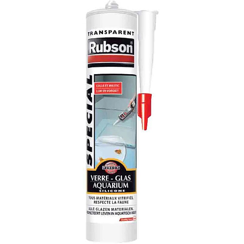 RUBSON - Mastic colle verre et aquarium 280 ml