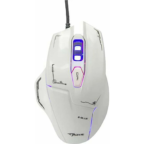 E-blue M642 USB Optique 2500DPI Droitier Blanc Souris - Souris (Droitier, Optique, USB, 2500 DPI, 4500 IPS, Blanc)